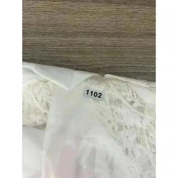 Vtg 80s 90s Diliar Made In Italy White Satin Nightgown Robe Set Lace Long Size M - Picture 16 of 16